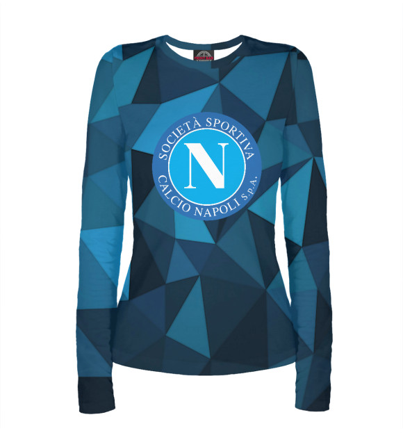 Женский лонгслив с изображением Napoli / Наполи цвета Белый