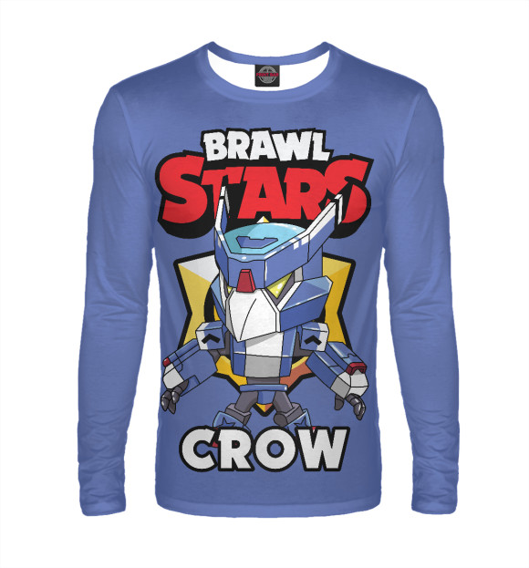 Мужской лонгслив с изображением Brawl stars цвета Белый