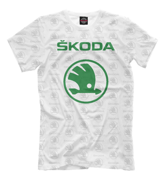 Футболка для мальчиков с изображением Skoda цвета Белый