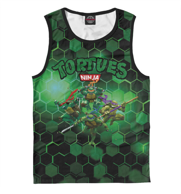 Майка для мальчика с изображением Черепашки-ниндзя цвета Белый