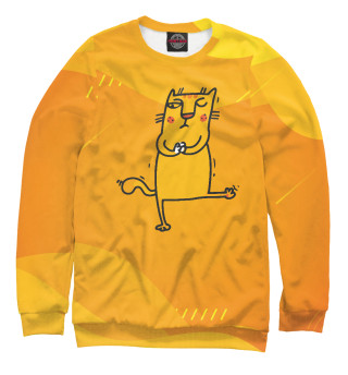 Мужской свитшот Хитрый желтый кот