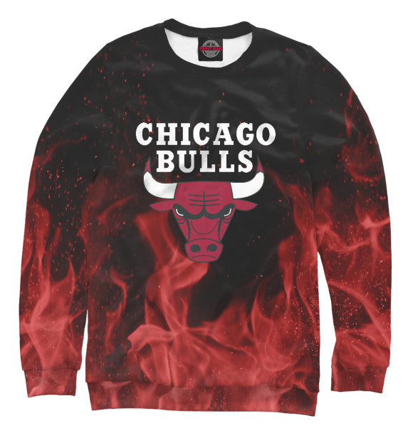 Свитшот для девочек с изображением Chicago Bulls цвета Белый