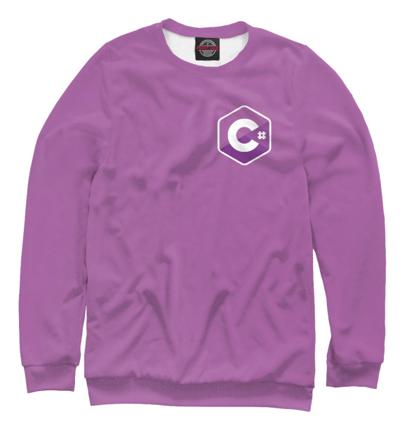 Свитшот для мальчиков с изображением C Sharp Logo цвета Белый