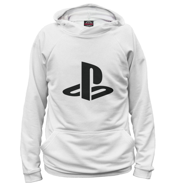 Мужское худи с изображением Sony PlayStation цвета Белый
