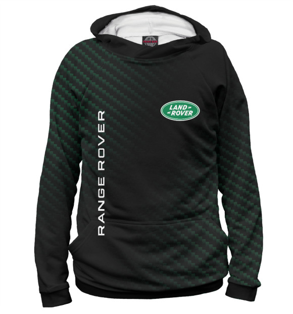 Женское худи с изображением Land Rover / Ленд Ровер цвета Белый