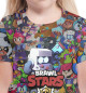 Футболка для девочек Brawl Stars:8 bit
