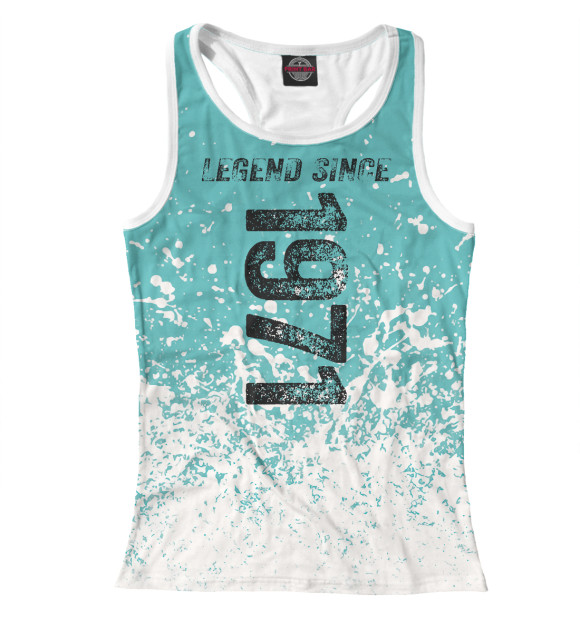 Женская майка-борцовка с изображением Legend Since 1971 цвета Белый