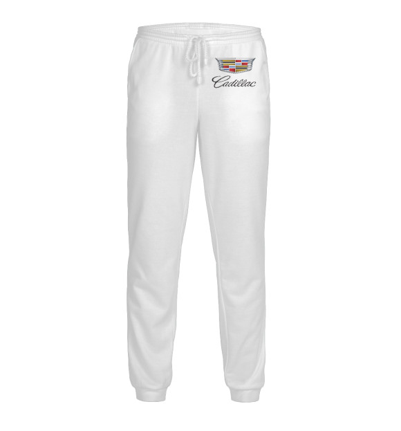 Мужские спортивные штаны с изображением Cadillac цвета Белый