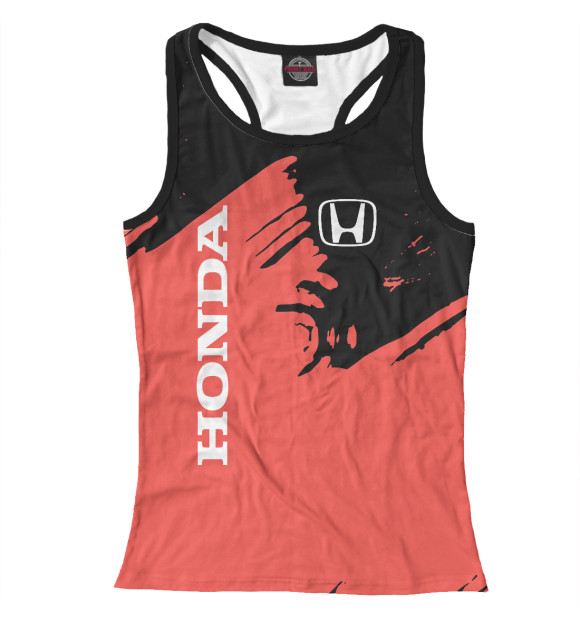 Женская майка-борцовка с изображением Honda цвета Белый