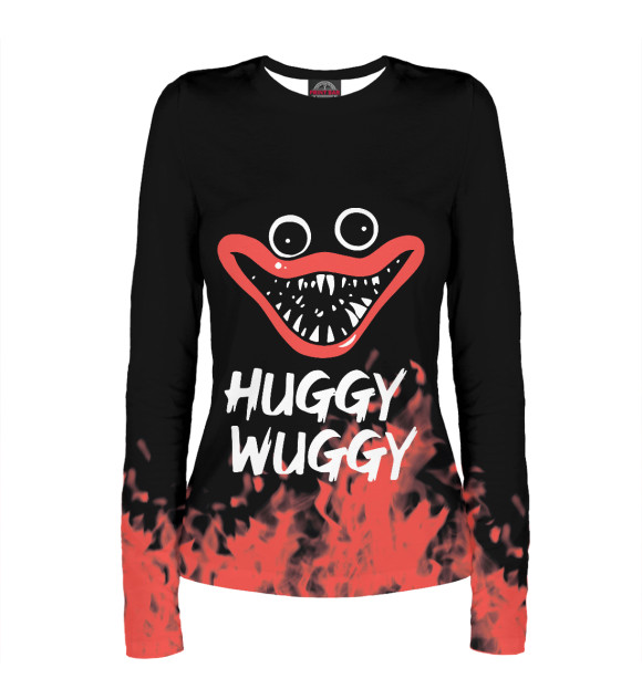 Женский лонгслив с изображением Poppy Playtime цвета Белый