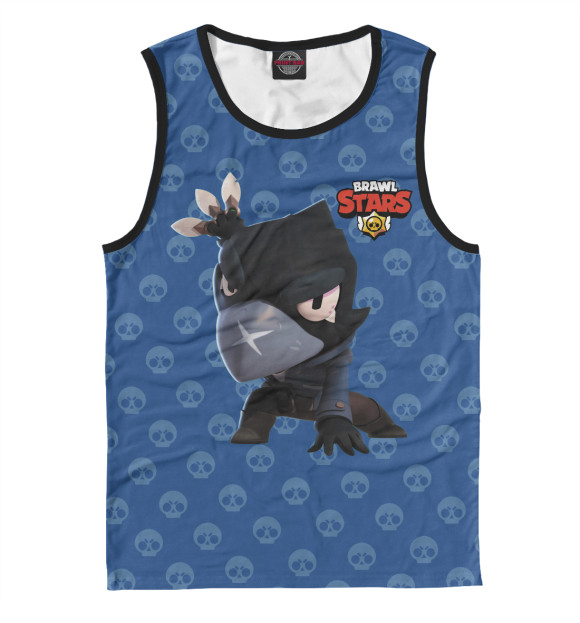 Мужская майка с изображением Brawl Stars Crow цвета Белый