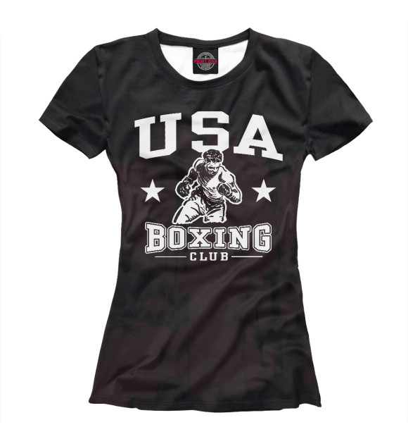 Футболка для девочек с изображением USA Boxing цвета Белый