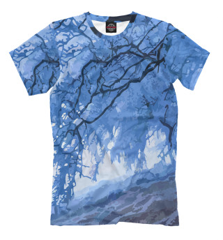 Мужская футболка Ice forest