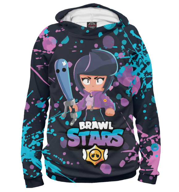 Женское худи с изображением Brawl Stars цвета Белый