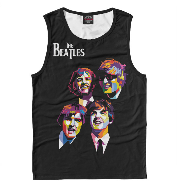 Мужская майка с изображением The Beatles цвета Белый