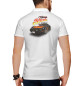 Мужское поло Muscle car Chevrolet Corvette на белом