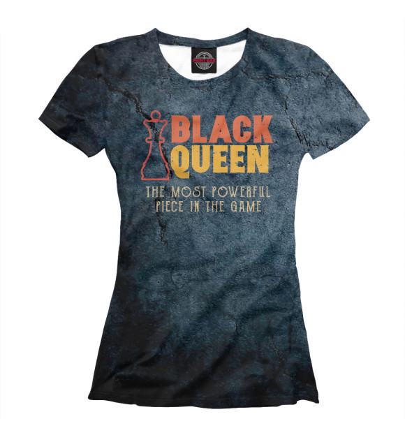 Женская футболка с изображением Black Queen цвета Белый