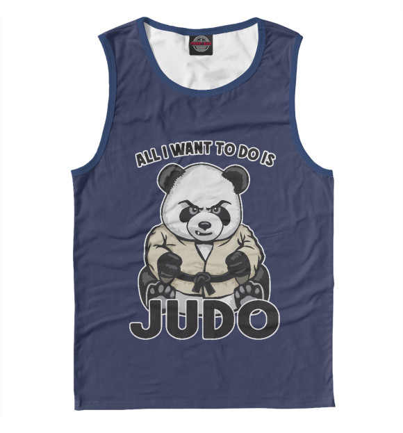 Майка для мальчика с изображением Judo Panda цвета Белый
