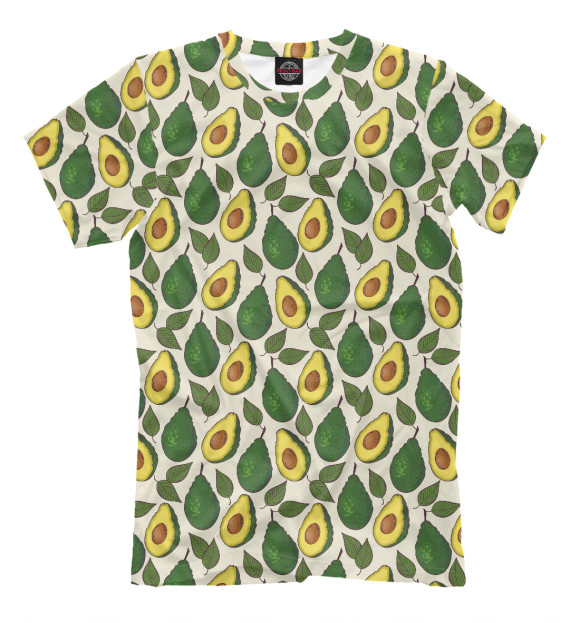 Мужская футболка с изображением Green Avocado цвета Белый