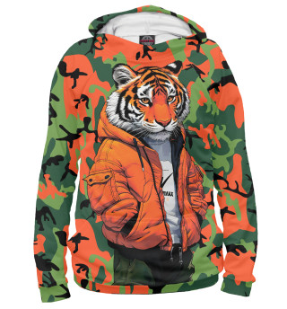 Худи для мальчика Тигр в оранжевой куртке