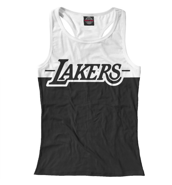 Женская майка-борцовка с изображением Los Angeles Lakers цвета Белый