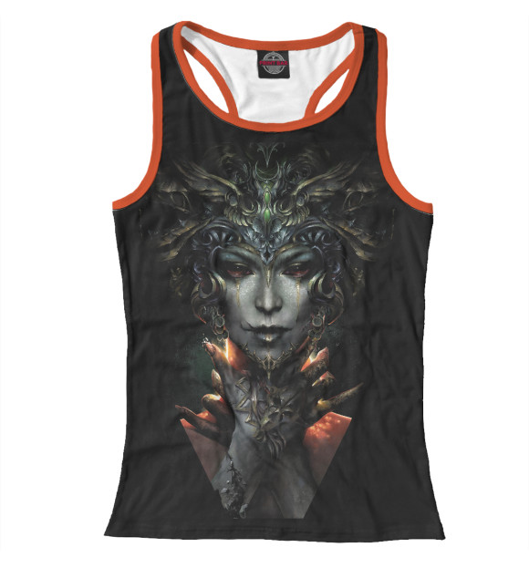 Женская майка-борцовка с изображением Киберфея цвета Белый