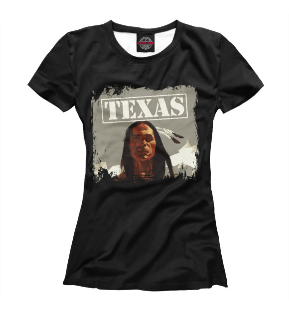 Женская футболка с изображением Texas цвета Белый