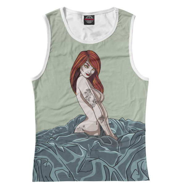 Женская майка с изображением Jessica цвета Белый