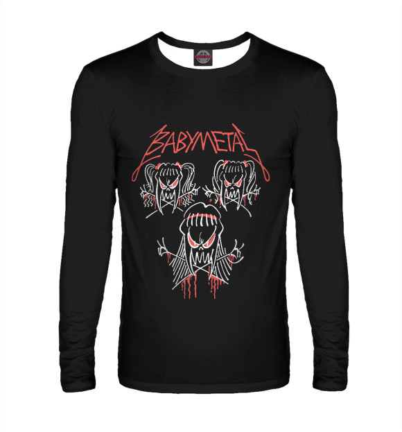 Мужской лонгслив с изображением BABYMETAL цвета Белый