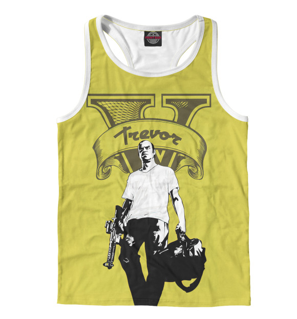 Мужская майка-борцовка с изображением Grand Theft Auto | GTA цвета Белый