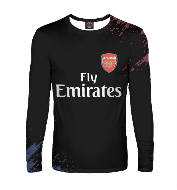 Мужской лонгслив с изображением Arsenal цвета Белый