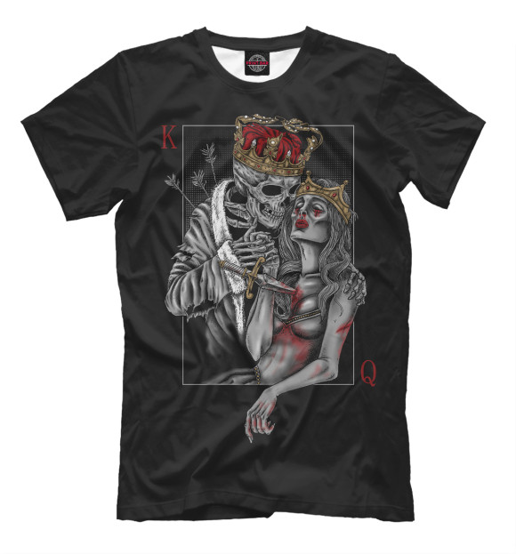 Футболка для мальчиков с изображением The Skull King and Queen цвета Белый