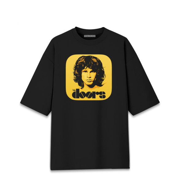 Мужская футболка оверсайз с изображением The Doors цвета Черный