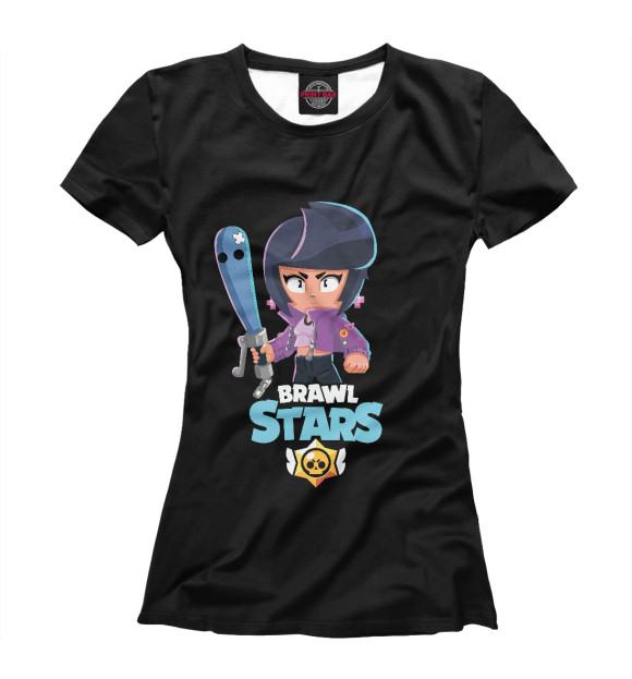 Женская футболка с изображением Brawl Stars BIBI цвета Белый