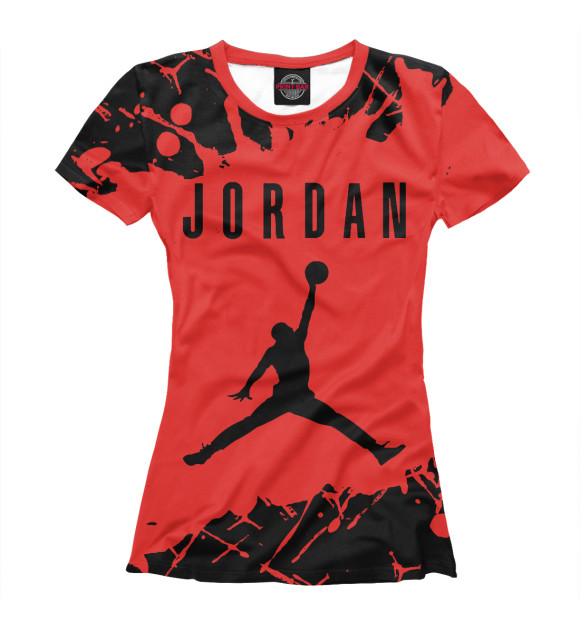 Футболка для девочек с изображением Air Jordan (Аир Джордан) цвета Белый