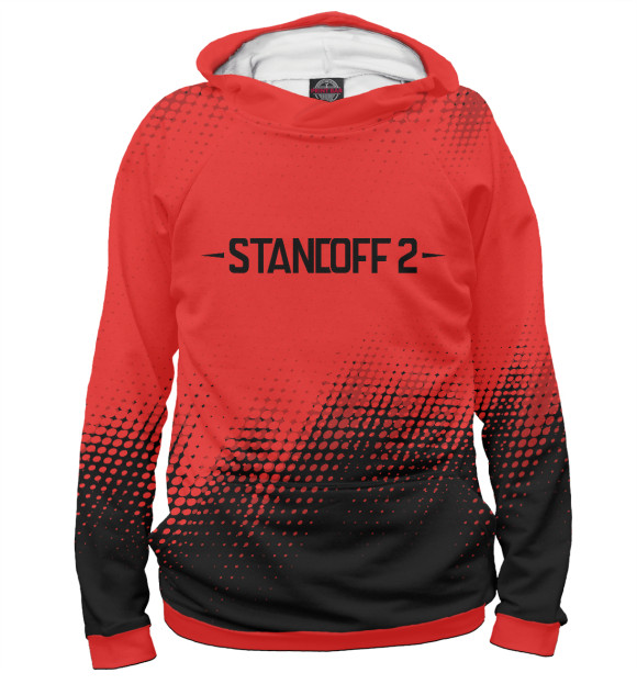 Мужское худи с изображением Стандофф 2 цвета Белый