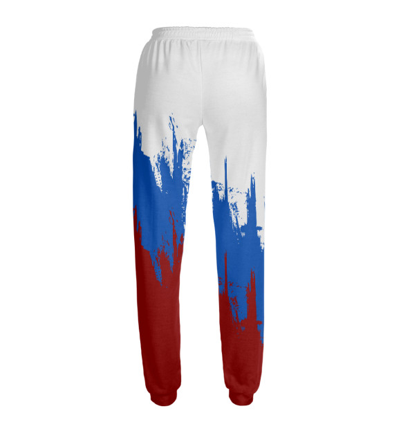 Женские спортивные штаны с изображением Россия цвета Белый