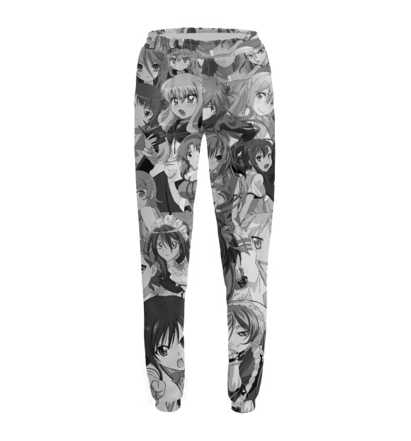 Женские спортивные штаны с притом Anime Tsundere цвета Белый Женские спортивные штаны с изображением Anime Tsundere цвета Белый