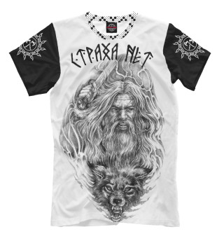 Мужская футболка Воин и волк