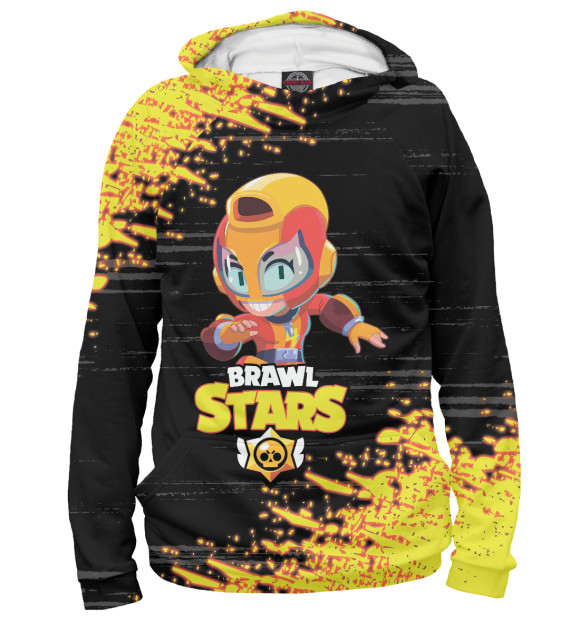 Женское худи с изображением BRAWL STARS MAX цвета Белый