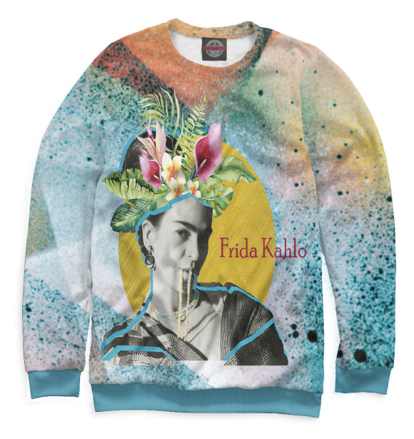 Свитшот для мальчиков с изображением Фрида Кало цвета Белый