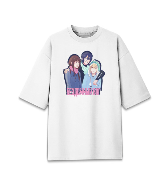 Женская футболка оверсайз с изображением Бездомный бог цвета Белый