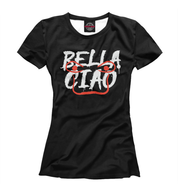Футболка для девочек с изображением Bella Ciao цвета Белый