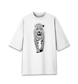 Женская футболка оверсайз Дерзкий леопард