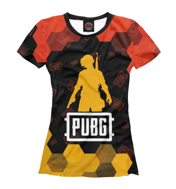 Женская футболка с изображением PUBG / (Пабг) цвета Белый