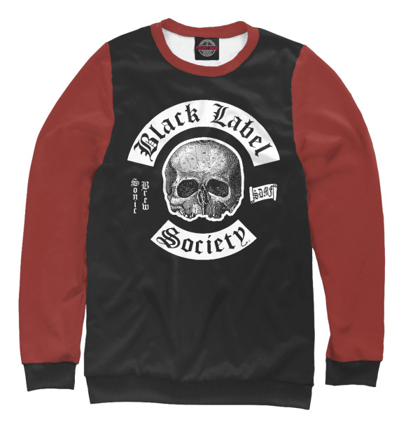 Свитшот для мальчиков с изображением Black label society цвета Белый