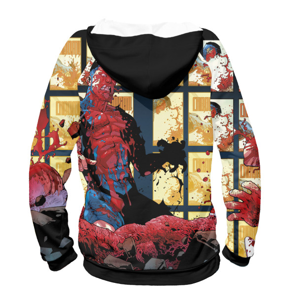 Мужское худи с изображением Неуязвимый (Invincible) цвета Белый