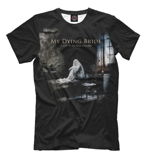 Мужская футболка с изображением Mydyingbride цвета Белый