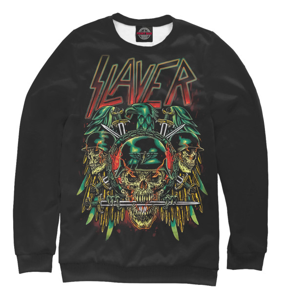 Свитшот для девочек с изображением Slayer цвета Белый