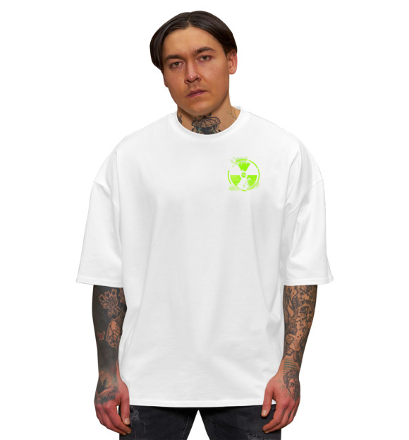 Мужская футболка оверсайз с изображением S.T.A.L.K.E.R цвета Белый